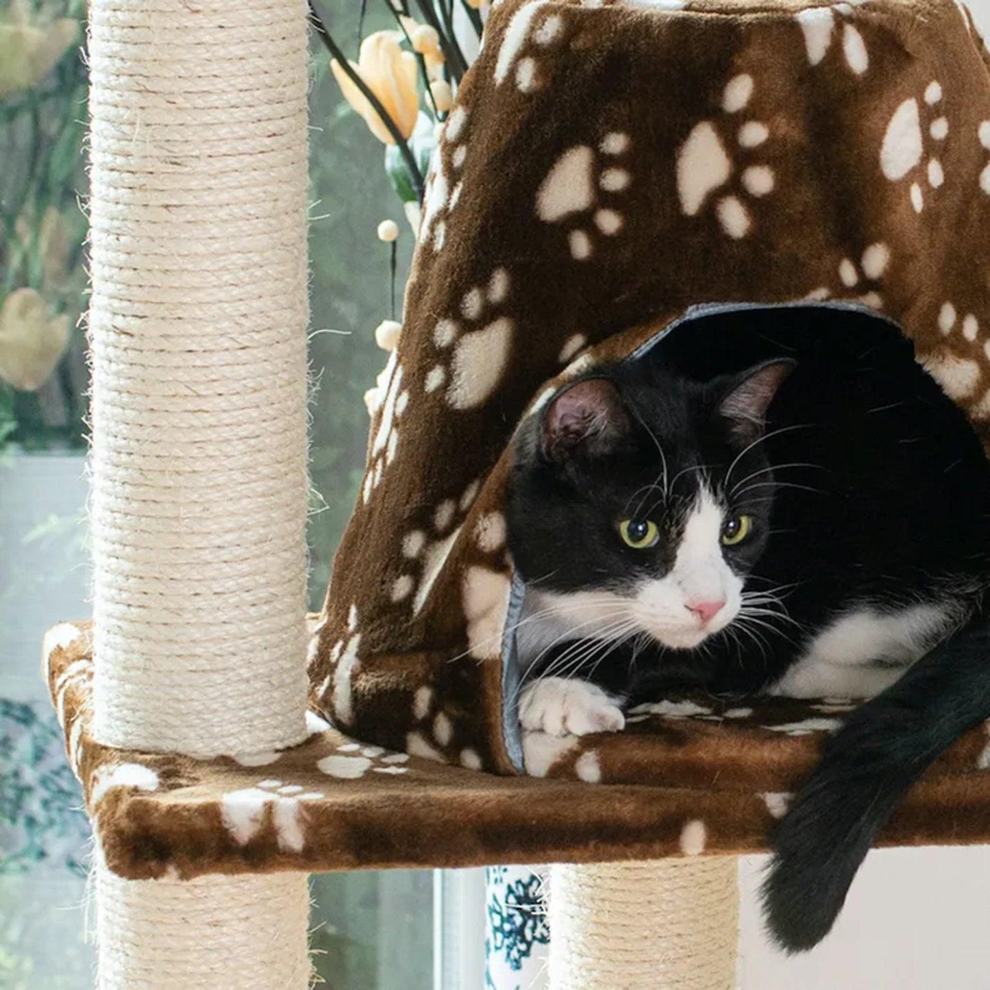 Armarkat Classic Cat Tree with Hammock Bed and Play Features