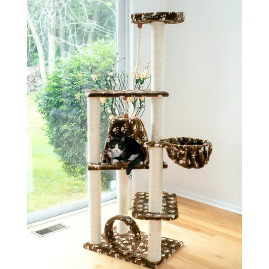 Armarkat Classic Cat Tree with Hammock Bed and Play Features