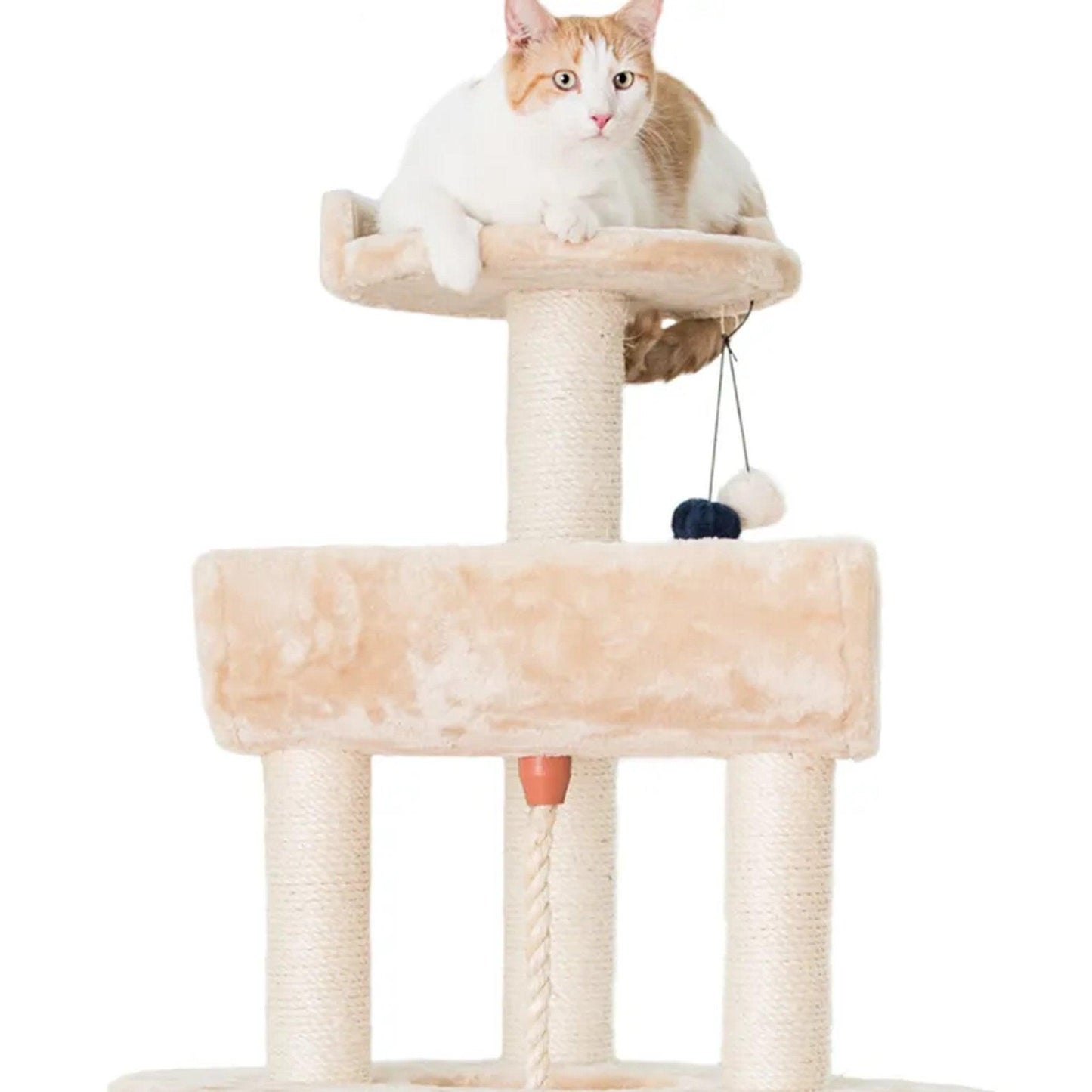 Armarkat Classic Real Wood Cat Tower with Lounge and Sisal Rope