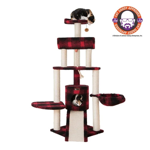 Armarkat Classic Real Wood Cat Tower with Lounge and Sisal Rope