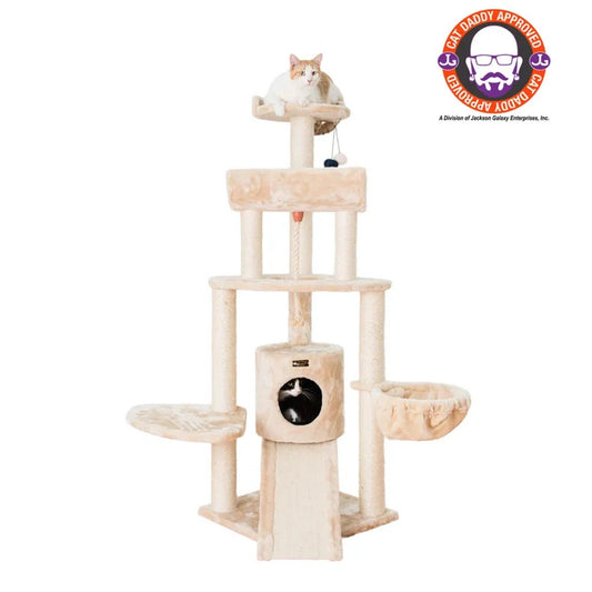 Armarkat Classic Real Wood Cat Tower with Lounge and Sisal Rope