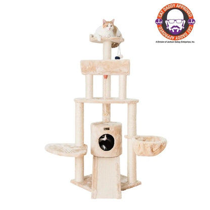 Armarkat Classic Real Wood Cat Tower with Lounge and Sisal Rope