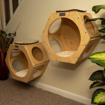 Armarkat Hexagon Cat Condos Wall Series - Set of Two