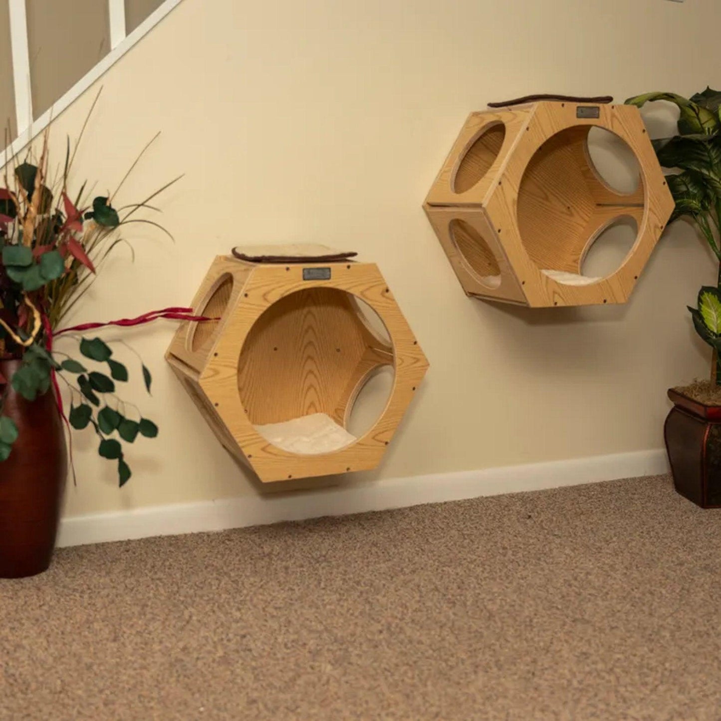 Armarkat Hexagon Cat Condos Wall Series - Set of Two