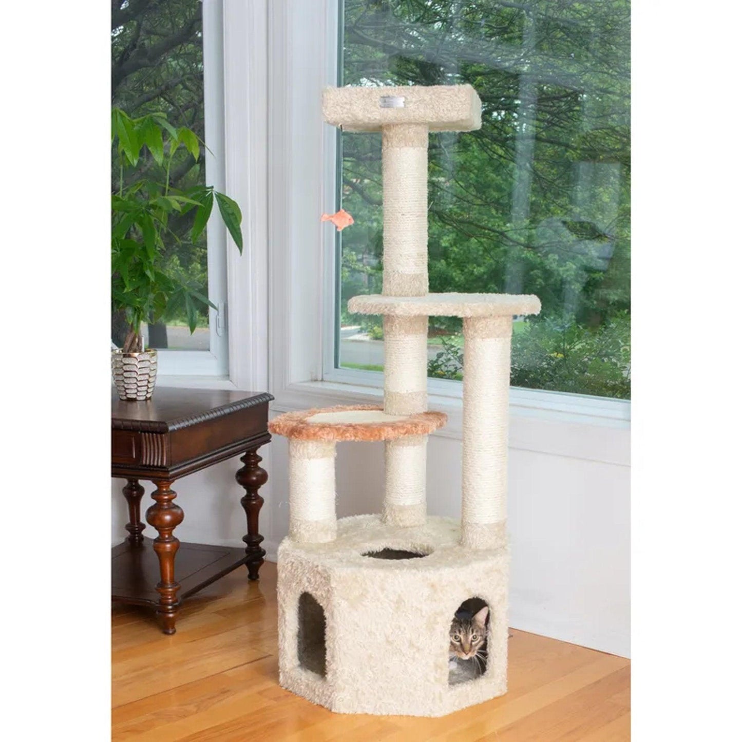Armarkat X5703 Premium Multi-Level Cat Tree and Condo in Khaki