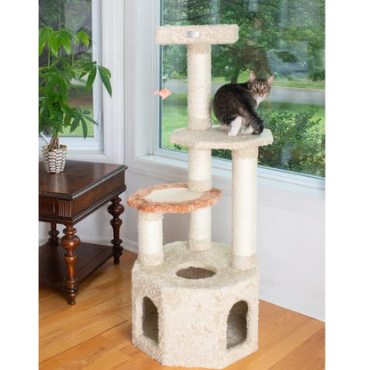 Armarkat X5703 Premium Multi-Level Cat Tree and Condo in Khaki