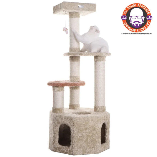 Armarkat X5703 Premium Multi-Level Cat Tree and Condo in Khaki