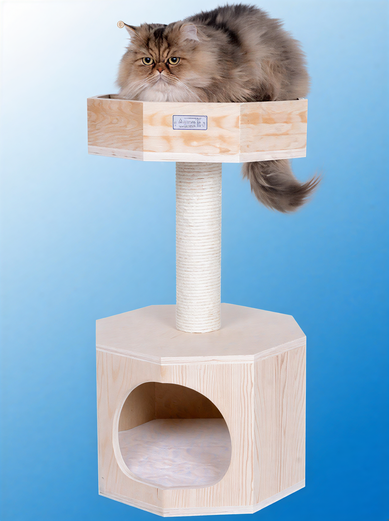 Armarkat Premium Scots Pine 29-Inch Real Wood Cat Tree – Compact Perch Tower