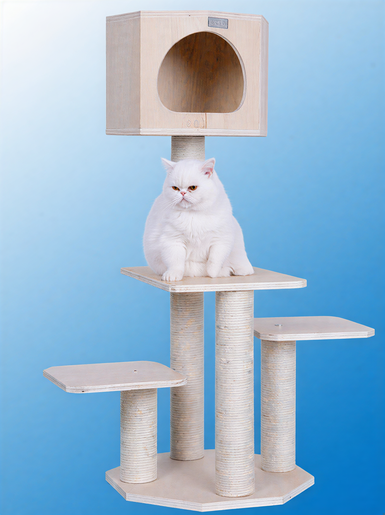 Armarkat Real Wood 46-Inch Premium Solid Cat Tree – Multi-Level Tower | The PetRiot