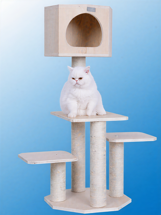 Armarkat Real Wood 46-Inch Premium Solid Cat Tree – Multi-Level Tower | The PetRiot