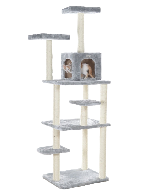 GleePet 74-Inch Real Wood Cat Tree – Multi-Level Cat Tower | The PetRiot