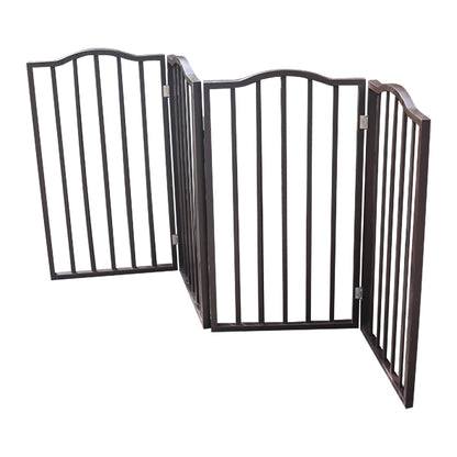 Arc Wooden Freestanding Folding Pet Gate - Dog Gate for Doorways,