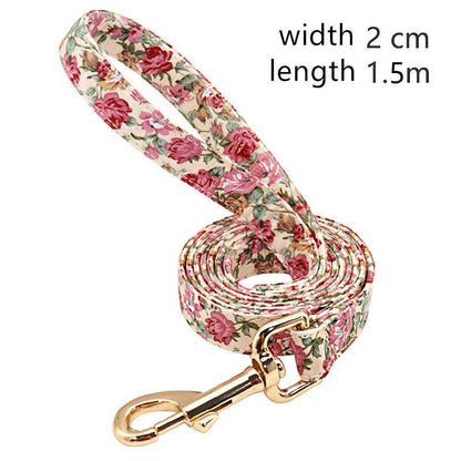 Stylish And Sturdy Nylon Floral Dog Leash