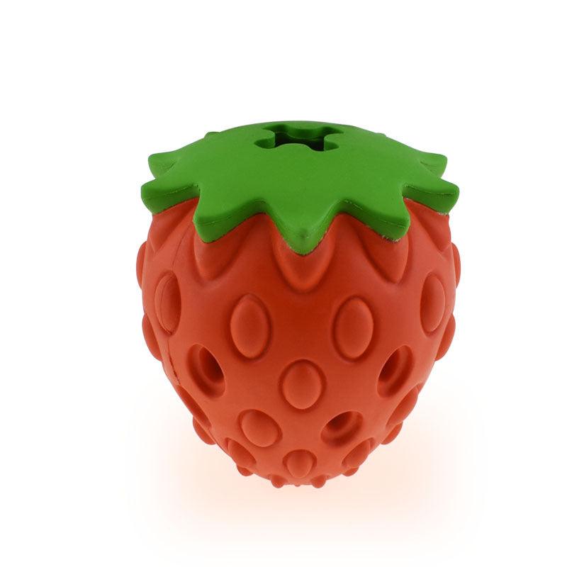 Strawberry Surprise Leaky Food Ball Chew Toy For