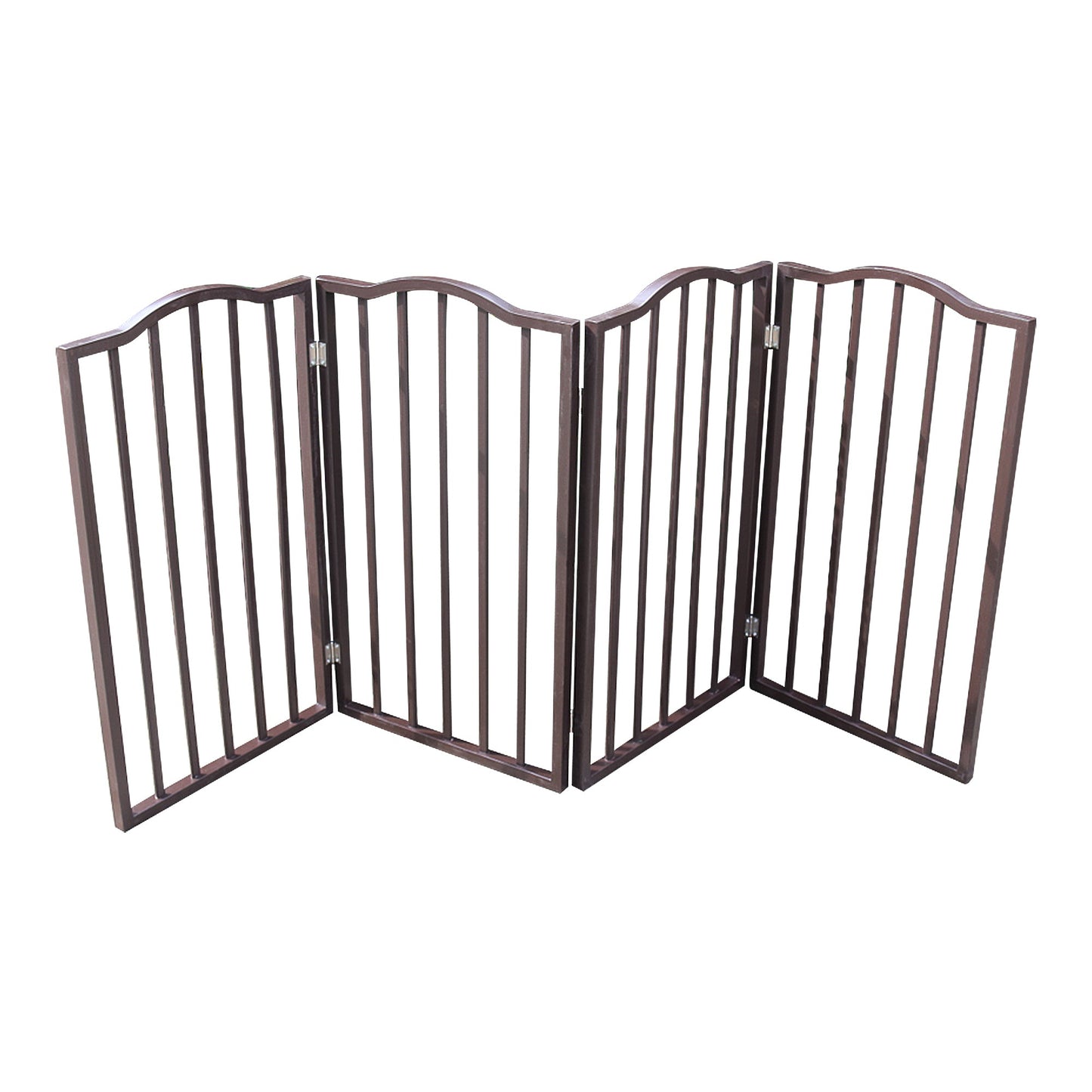 Arc Wooden Freestanding Folding Pet Gate - Dog Gate for Doorways,