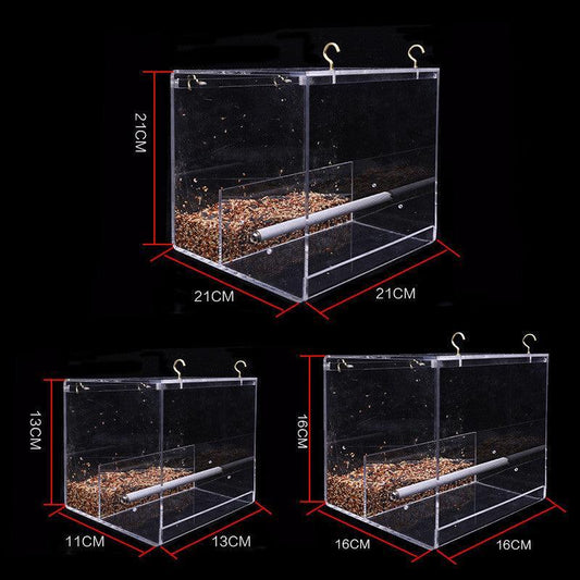 Clearview Aviary: Acrylic Bird Feeder For Parrots Of All Sizes