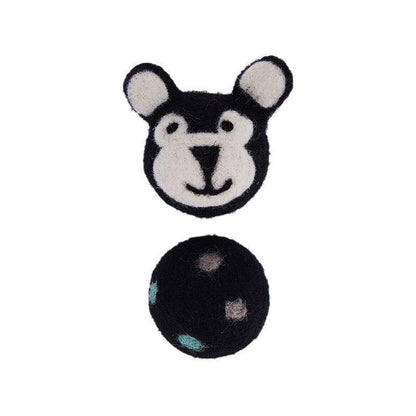 Colorful Interactive Felt Stretch Ball Cat Toy With Bell Sound