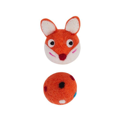 Colorful Interactive Felt Stretch Ball Cat Toy With Bell Sound