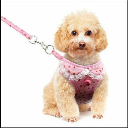 Comfortable Bow Tie Striped Dog Leash With Bells