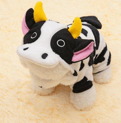 Cozy Cow Pet Costume Sweater - Warm Winter Clothing