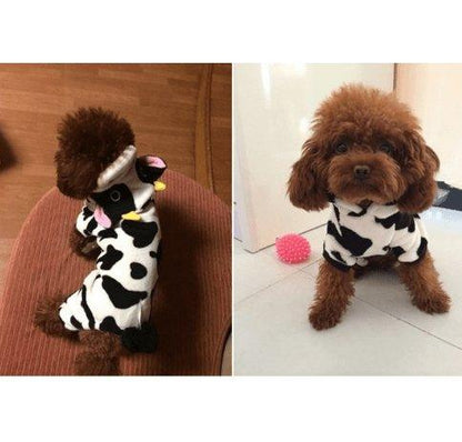 Cozy Cow Pet Costume Sweater - Warm Winter Clothing