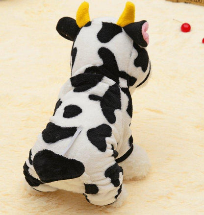 Cozy Cow Pet Costume Sweater - Warm Winter Clothing