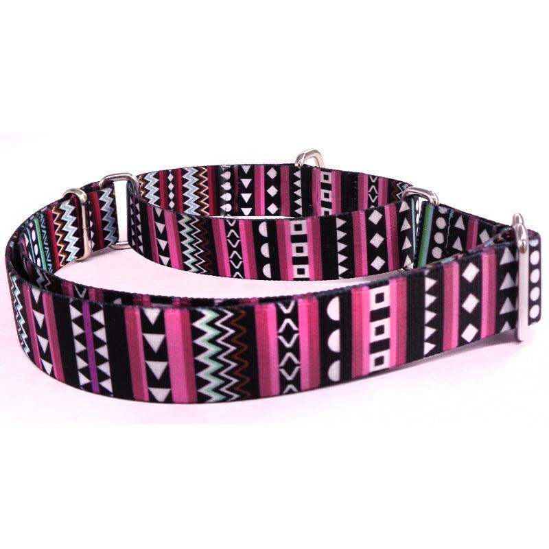Cozy Stripe Pet Walking Collar