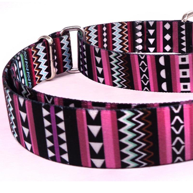 Cozy Stripe Pet Walking Collar