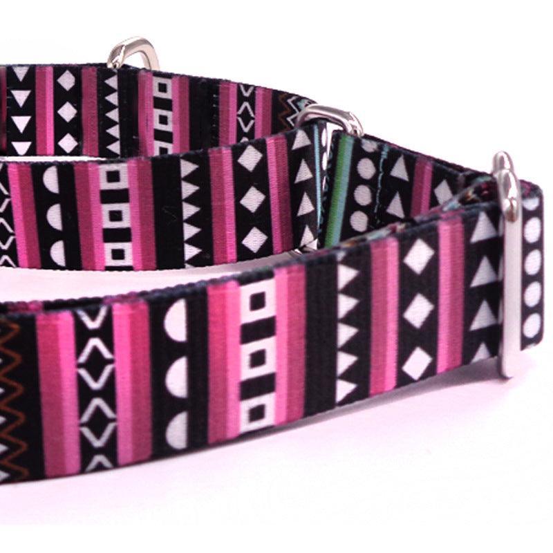 Cozy Stripe Pet Walking Collar