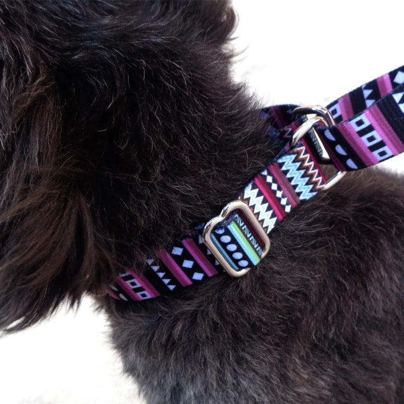 Cozy Stripe Pet Walking Collar