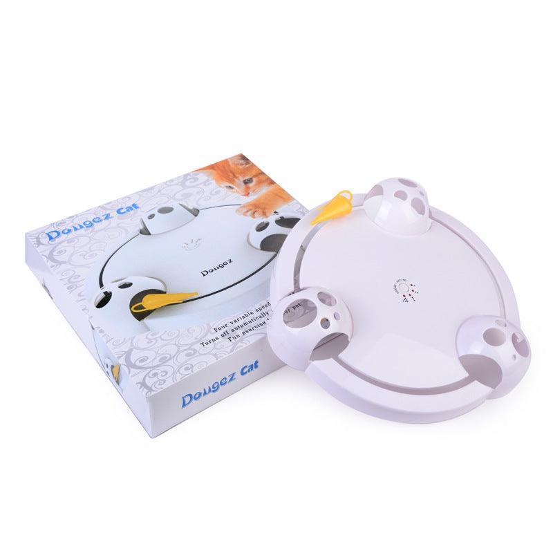 Crazy Catcher: Electric White Cat Toy Wheel