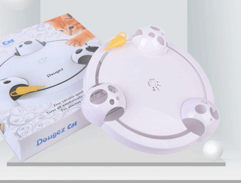 Crazy Catcher: Electric White Cat Toy Wheel