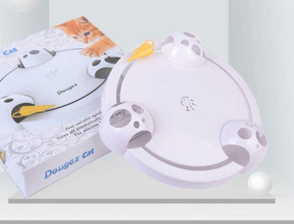 Crazy Catcher: Electric White Cat Toy Wheel