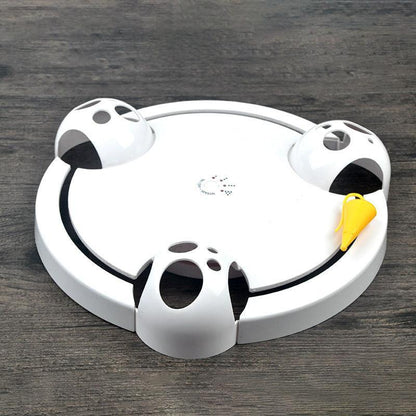 Crazy Catcher: Electric White Cat Toy Wheel