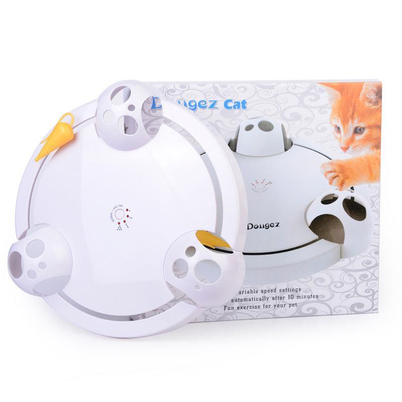 Crazy Catcher: Electric White Cat Toy Wheel