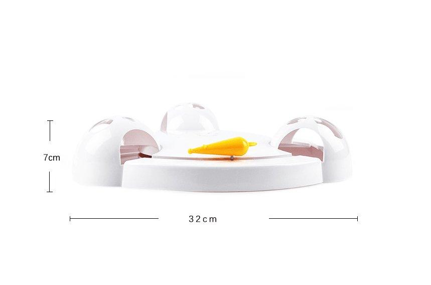 Crazy Catcher: Electric White Cat Toy Wheel