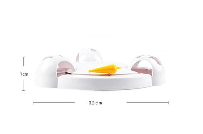 Crazy Catcher: Electric White Cat Toy Wheel