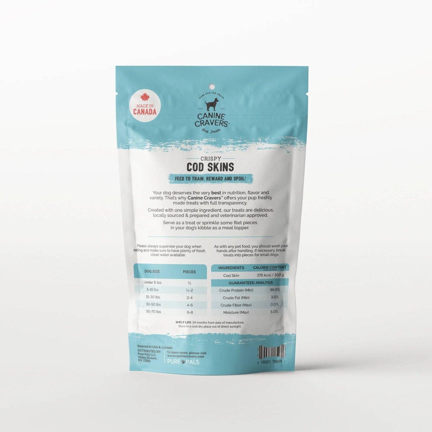 Crispy All-Natural Cod Skins Dog Treats - Premium Single Ingredient