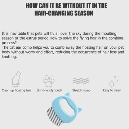 Pet Massage Brush Tool To Remove Loose Hairs