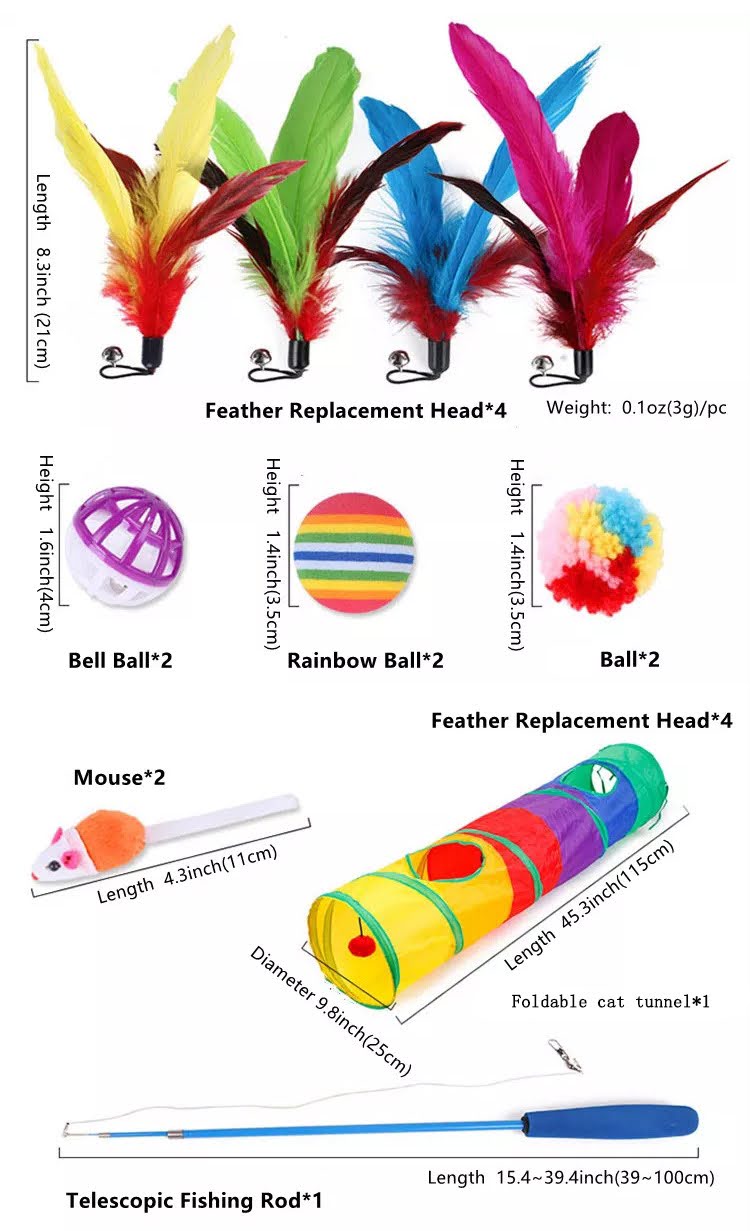14pcs assorted Cat Toys