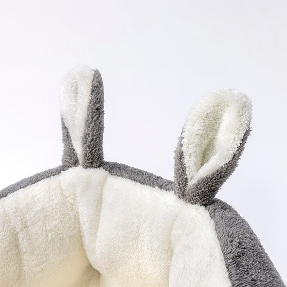 Bunny Ear Design Pet Bed – Cute plush bed with bunny ears for small dogs & cats, soft and washable