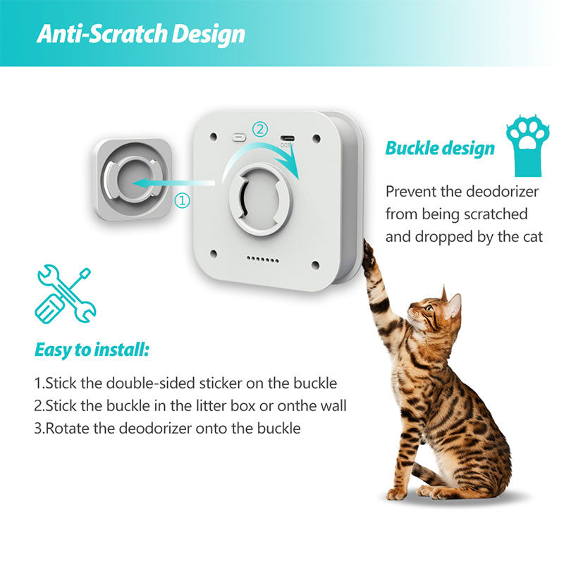 Smart Pet Odor Purifier for Cat Litter Box Deodorizer