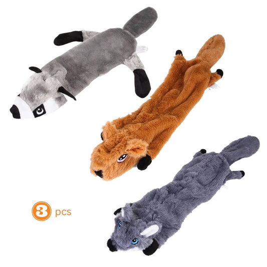 3pcs assorted Dog Toys (No Stuffing)