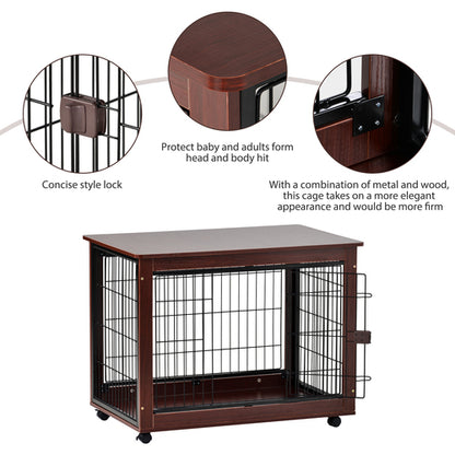 39” Length Furniture Style Pet Crate Cage Furniture