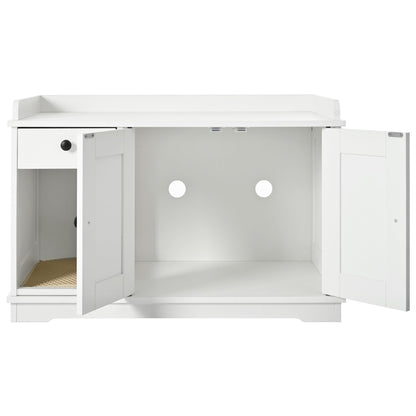 Litter Box Furniture Hidden with Cat Litter