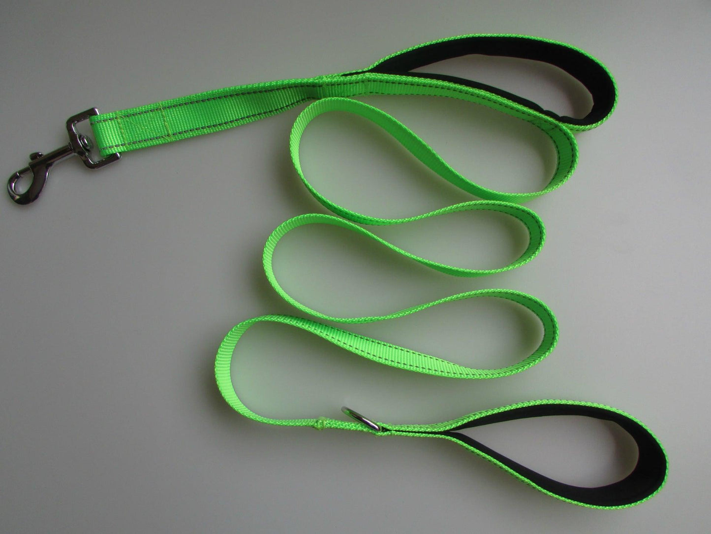 Double Distance Reflective Nylon Pet Leash With Metal Buckle