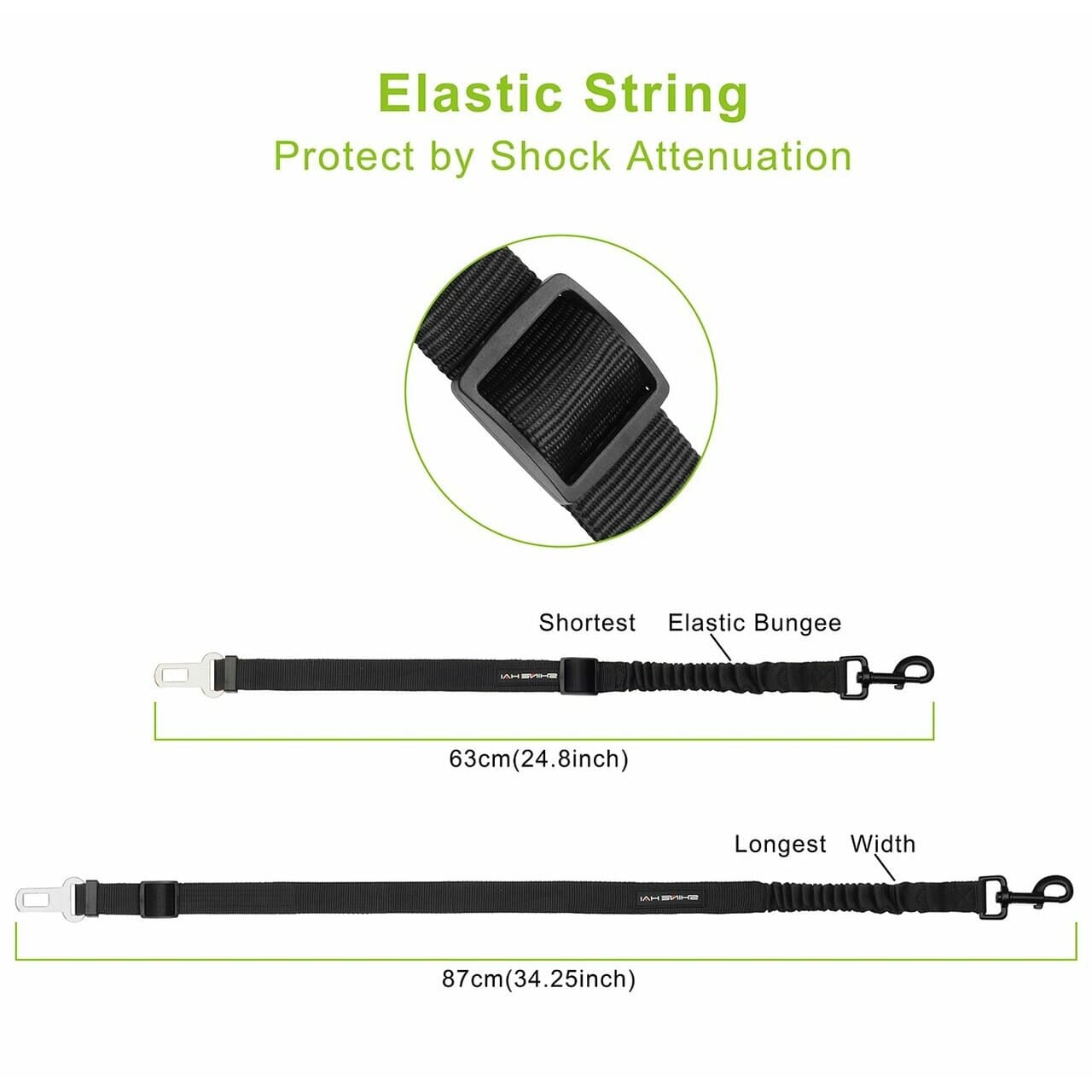 2 Pack Adjustable Car Seatbelt Connector Restrain