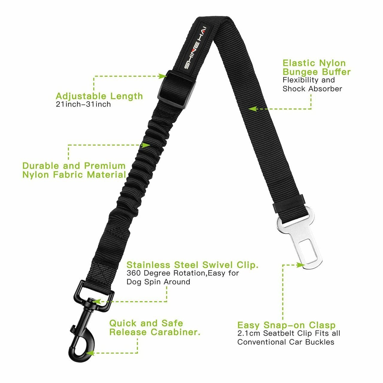 2 Pack Adjustable Car Seatbelt Connector Restrain