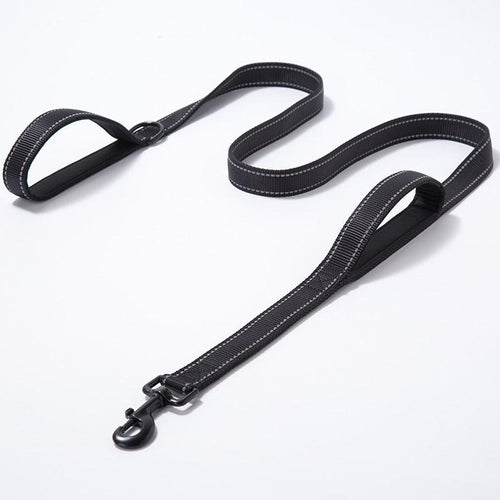 Reflective Nylon Double Thickened Dog Leash - Enhanced Visibility And