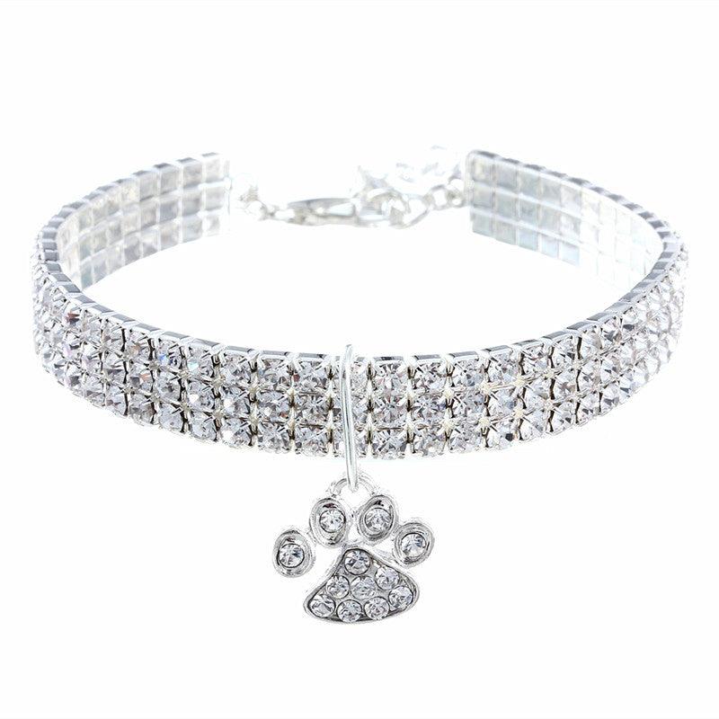 Elegant Diamond Mix Pet Collar